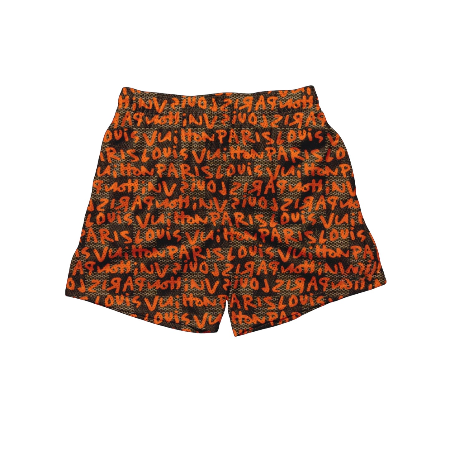 PARIS GRID ORANGE SHORTS