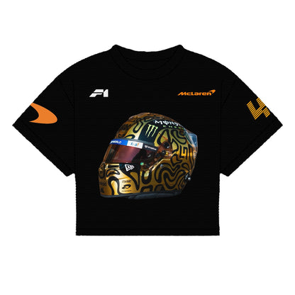 NORRIS HELMET GOLD MONSTER 2025 SHIRT | BLACK