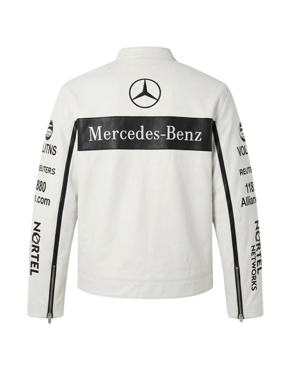 BENZO WHITE LEATHER JACKET