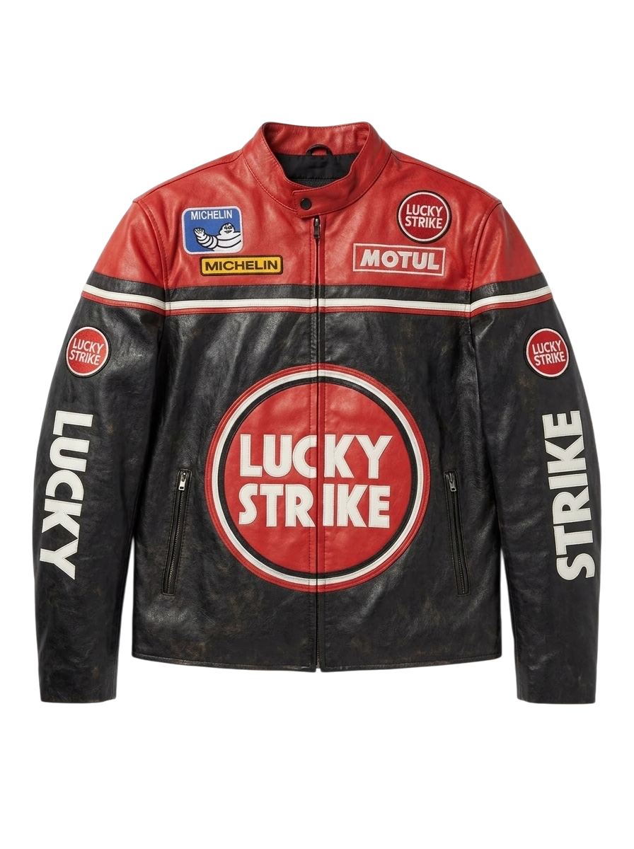LUCKY STRIKE RED LEATHER JACKET