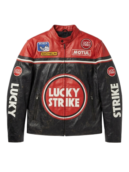 LUCKY STRIKE RED LEATHER JACKET