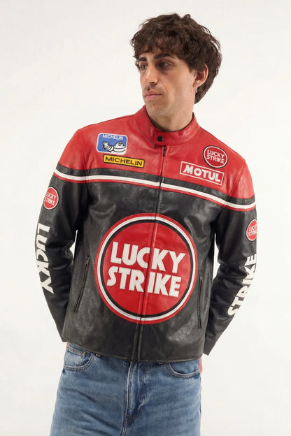 LUCKY STRIKE RED LEATHER JACKET