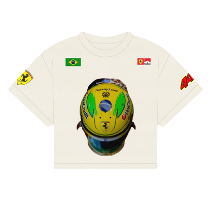 HAMILTON HELMET BRAZIL 2025 SHIRT | OFF-WHITE