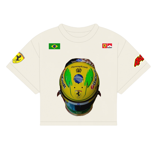 HAMILTON HELMET BRAZIL 2025 SHIRT | OFF-WHITE