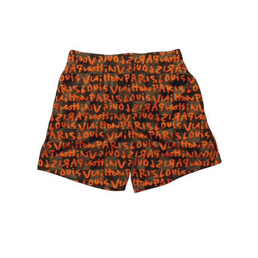 PARIS GRID ORANGE SHORTS