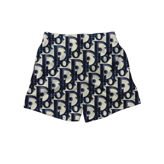 OBLIQUE NAVY SHORTS