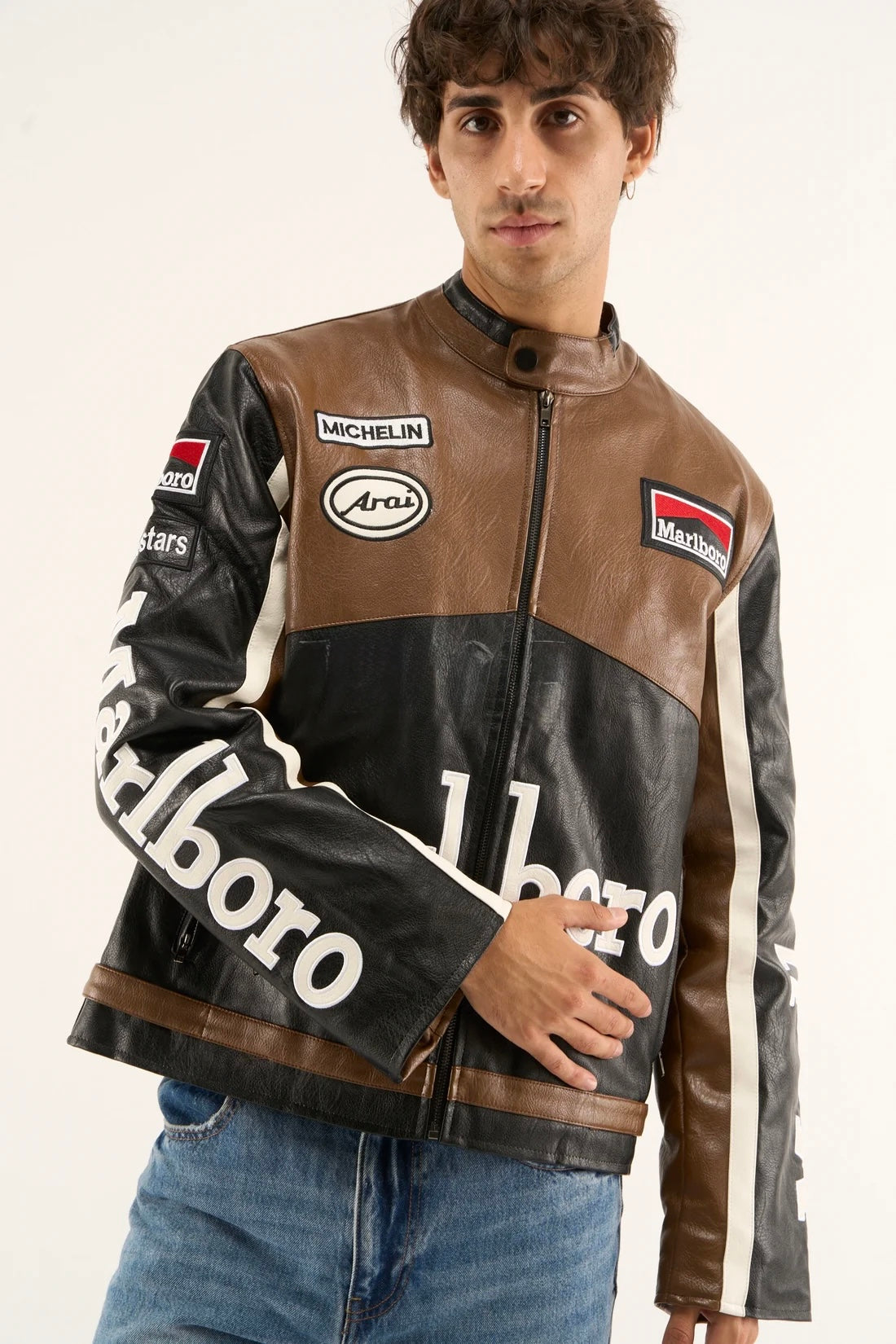 MARL LEATHER JACKET