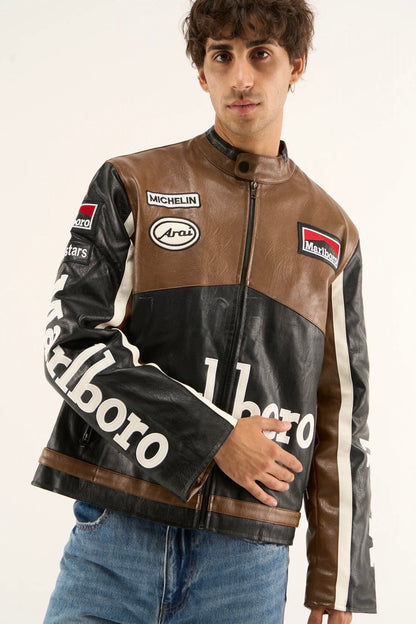 MARL LEATHER JACKET