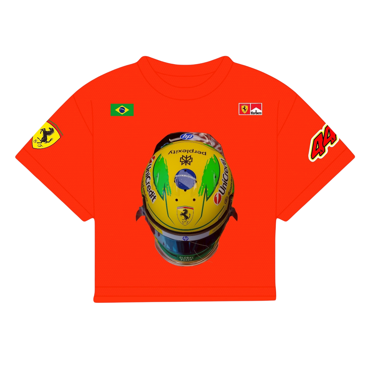 HAMILTON HELMET BRAZIL 2025 SHIRT | RED