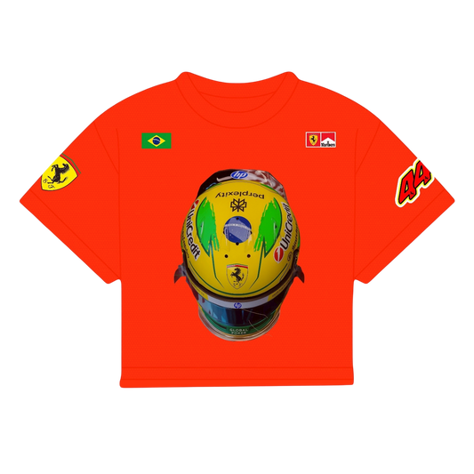 HAMILTON HELMET BRAZIL 2025 SHIRT | RED