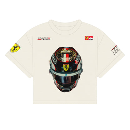 LECLERC HELMET ABU DHABI 2025 GP SHIRT | OFF-WHITE