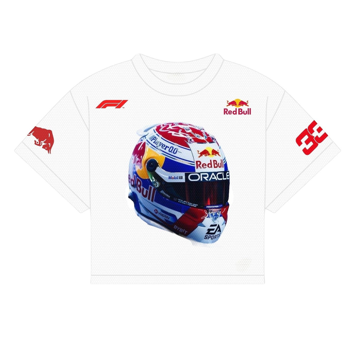 VERSTAPPEN HELMET RB SHIRT | WHITE