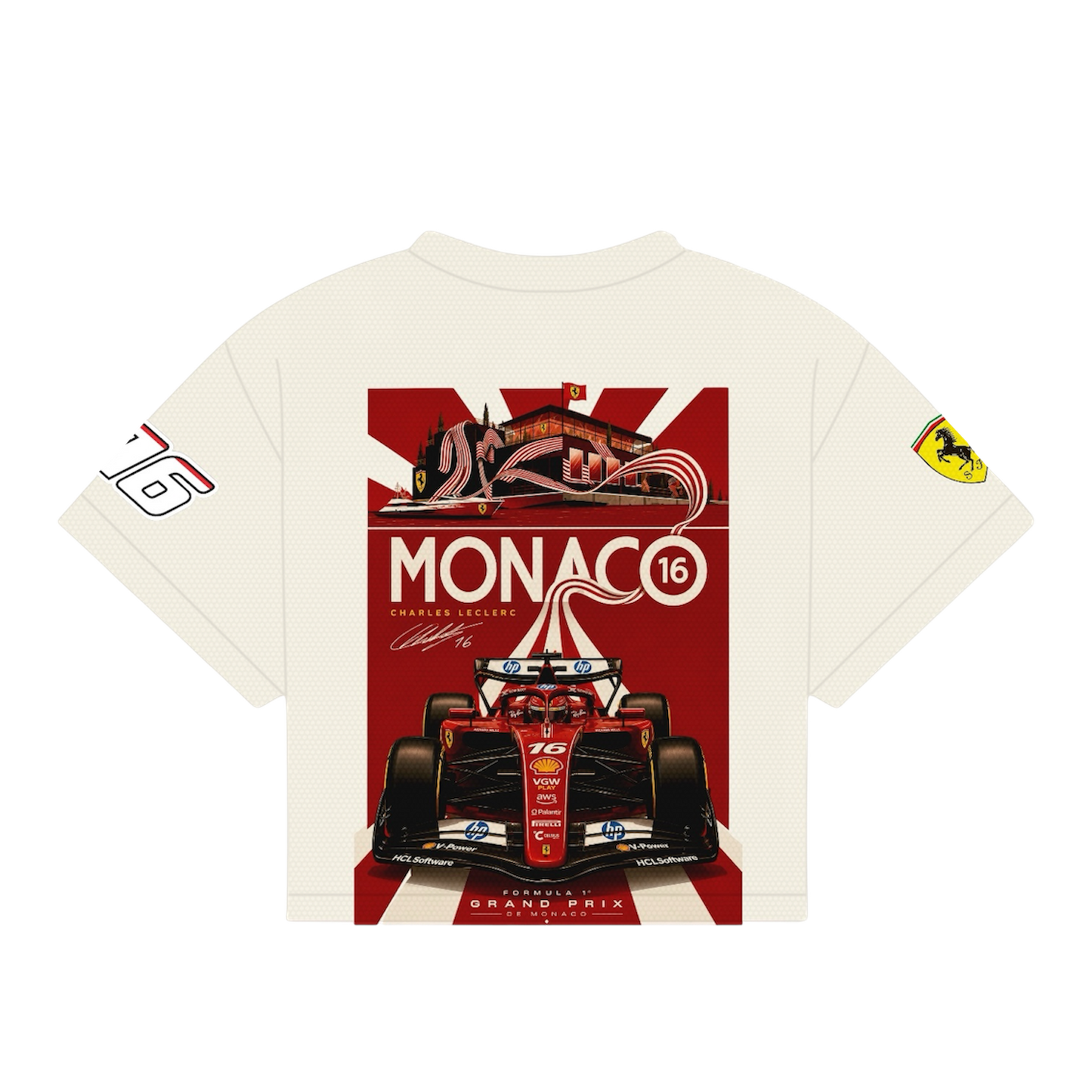 LECLERC HELMET MONACO ‘26 SHIRT | OFF-WHITE